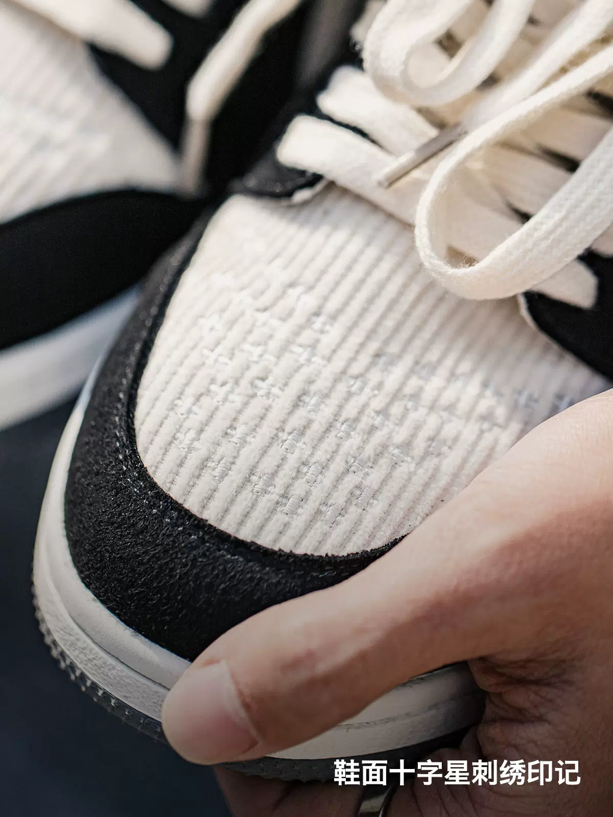 Deconstructed panda sneakers black and white corduroy shoes trendy shoes