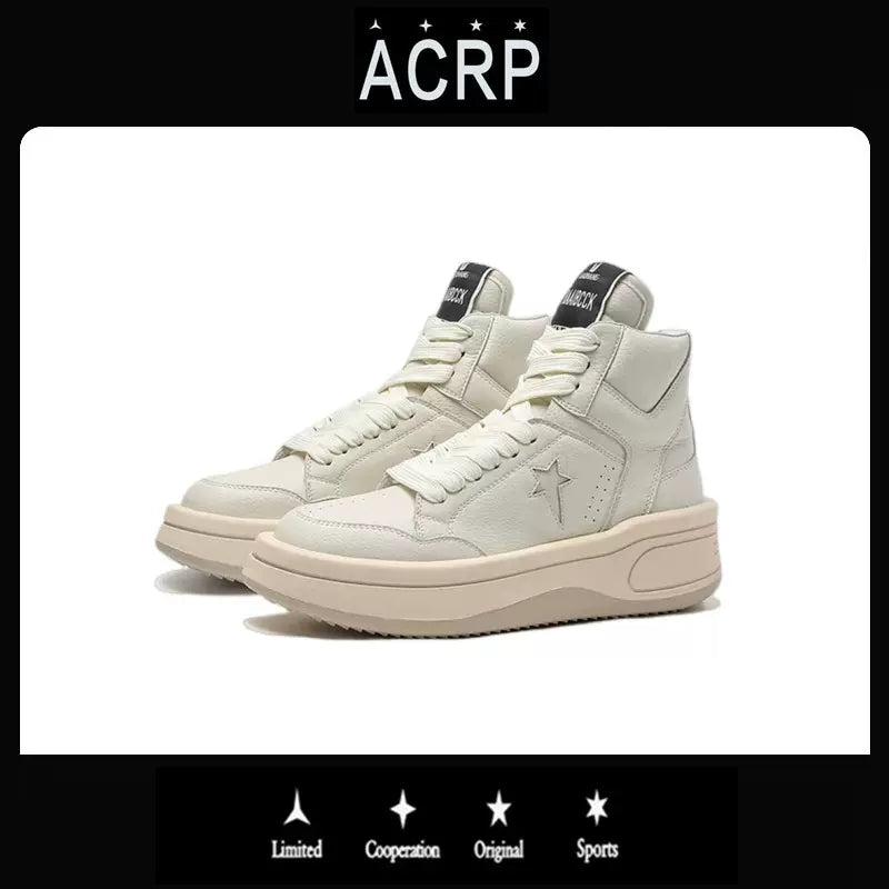 White shoes star high top couple sports trendy shoes
