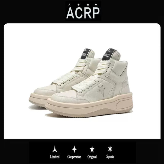 White shoes star high top couple sports trendy shoes