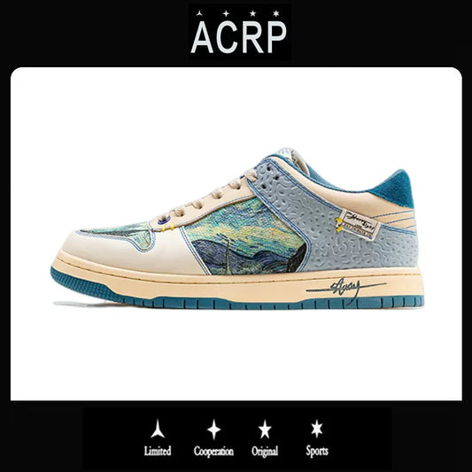 Oil painting board shoes retro thick bottom sports casual shoes trendy