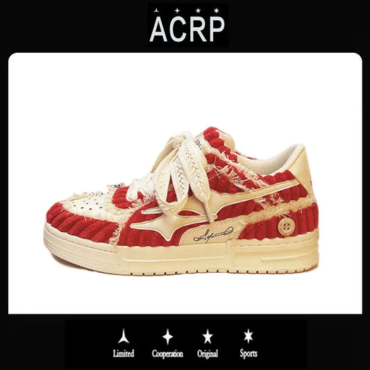 Lucky Year of the Rabbit New Year Trendy Shoes Red Corduroy