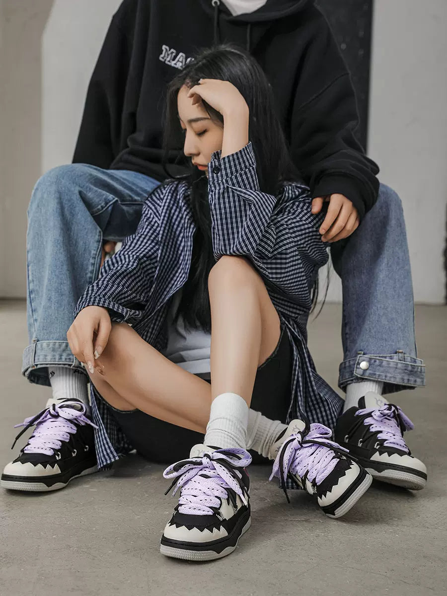 Niche Flame Tooth Bread Shoes Men's and Women's Shoes Casual Shoes