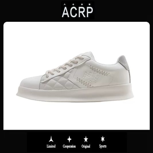 Rhombus Plaid Vintage White Shoes Sneakers